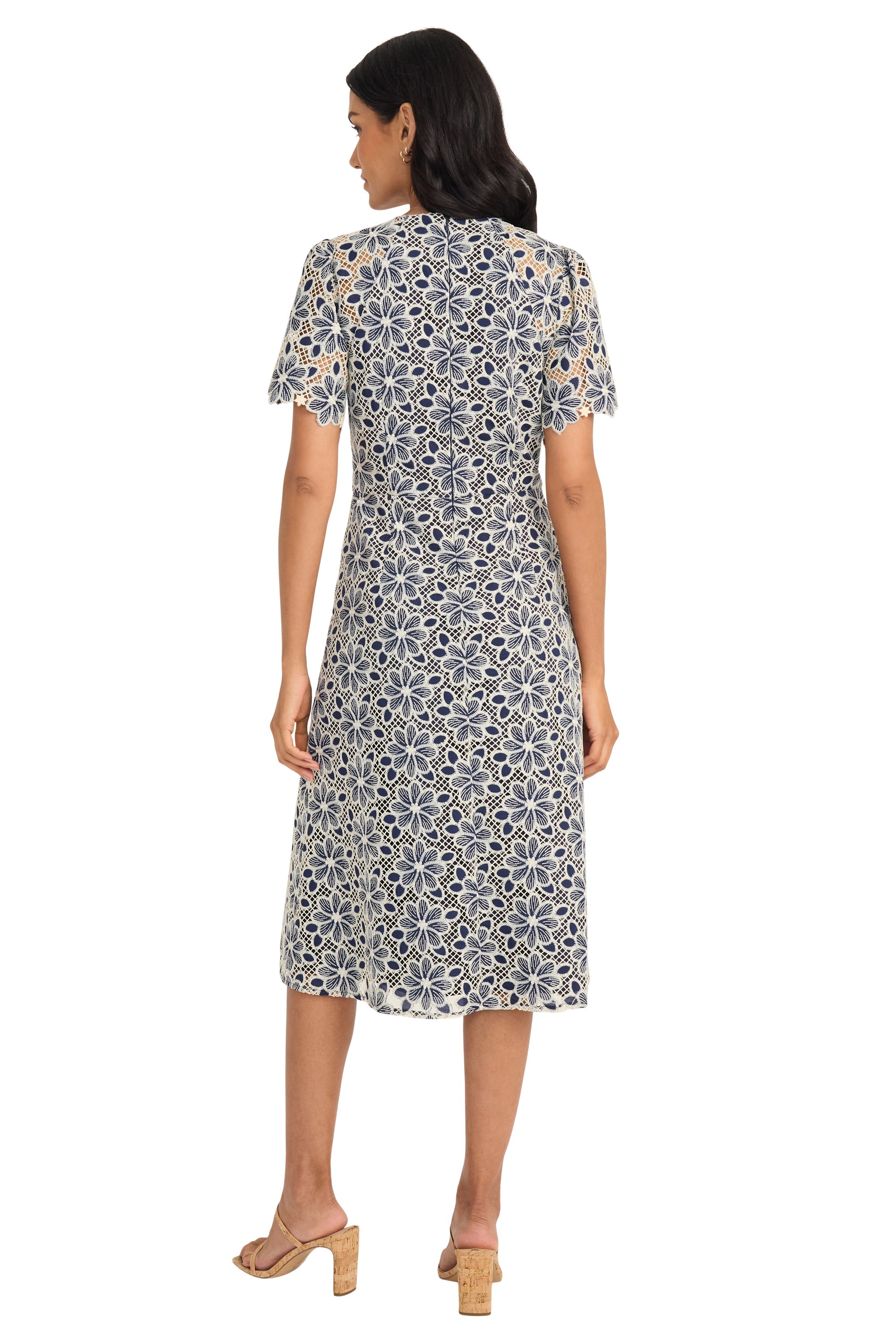 Annabel – Lace Flutter Sleeve Dress