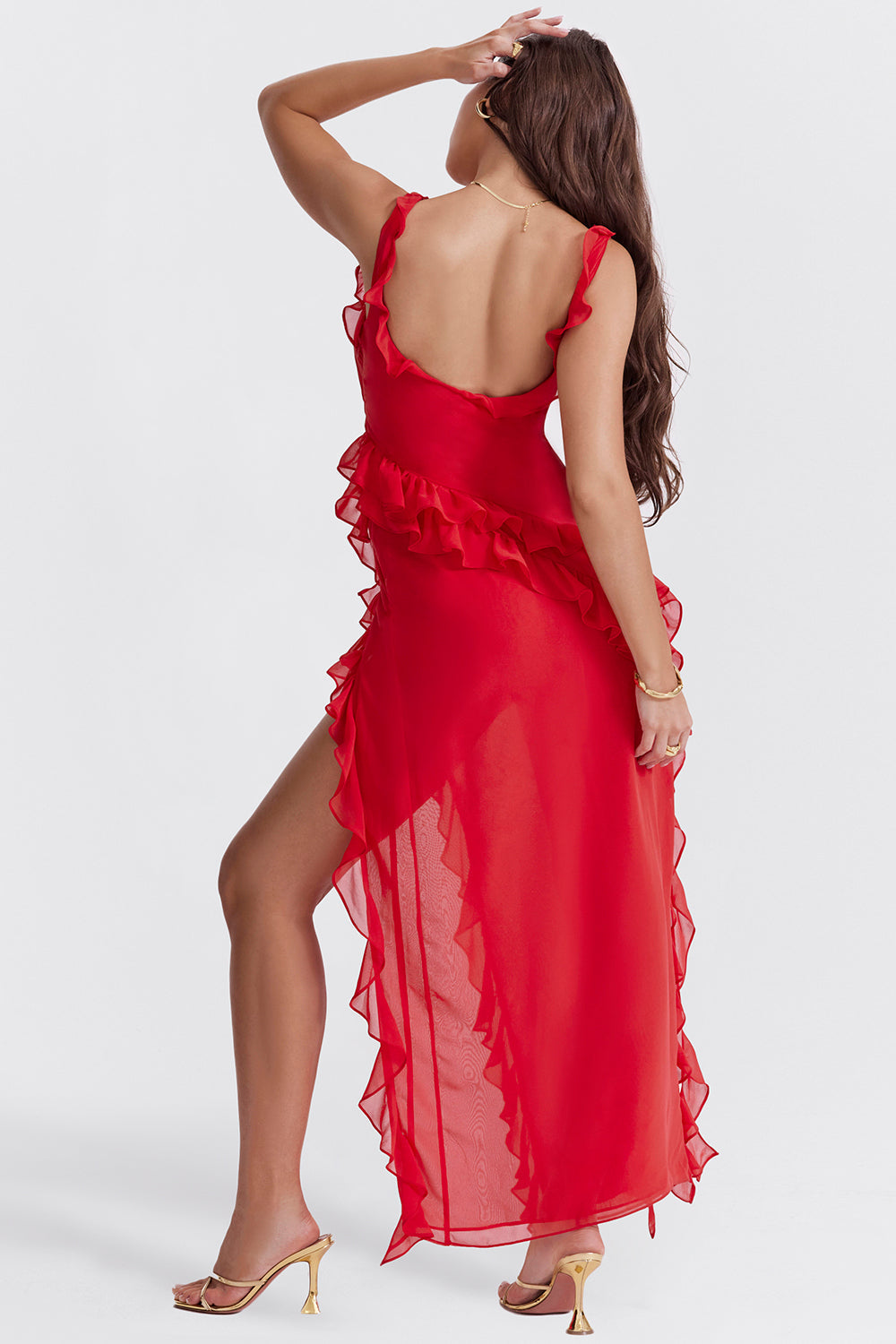 Aurora – Ruffled Asymmetric Gown