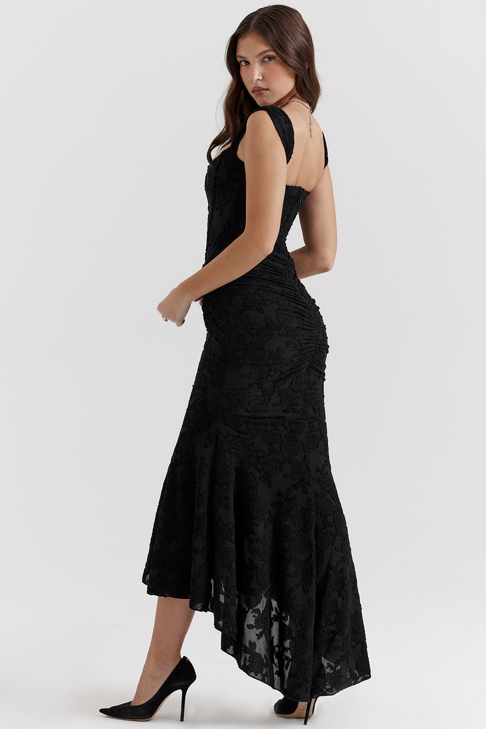 Doretta – Draped Corset Maxi Dress