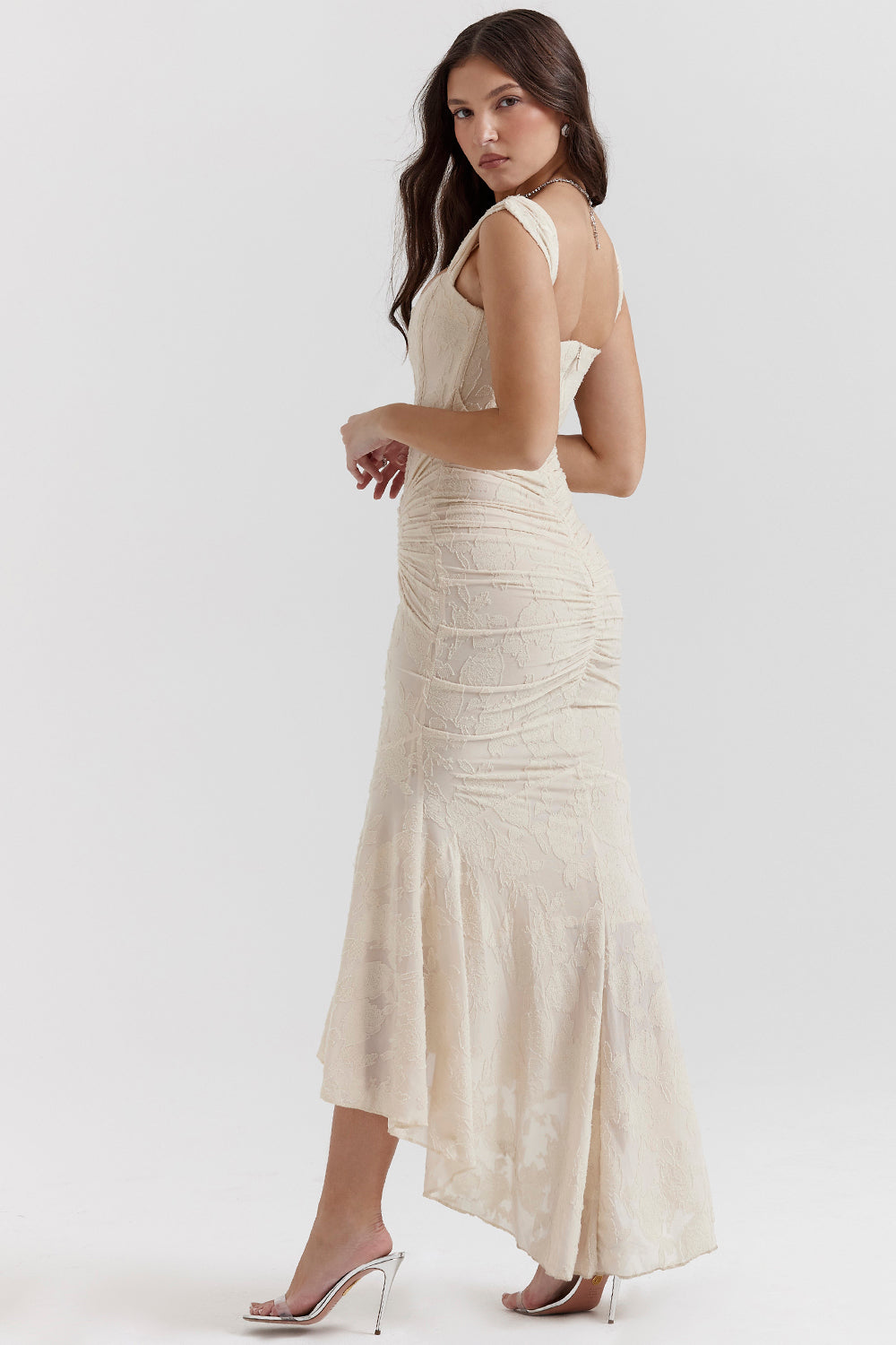 Doretta – Draped Corset Maxi Dress
