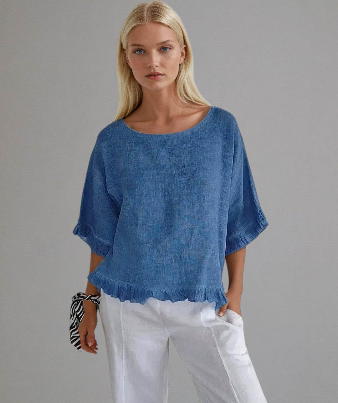Crelia - Shirt with Subtle Crêpe Look