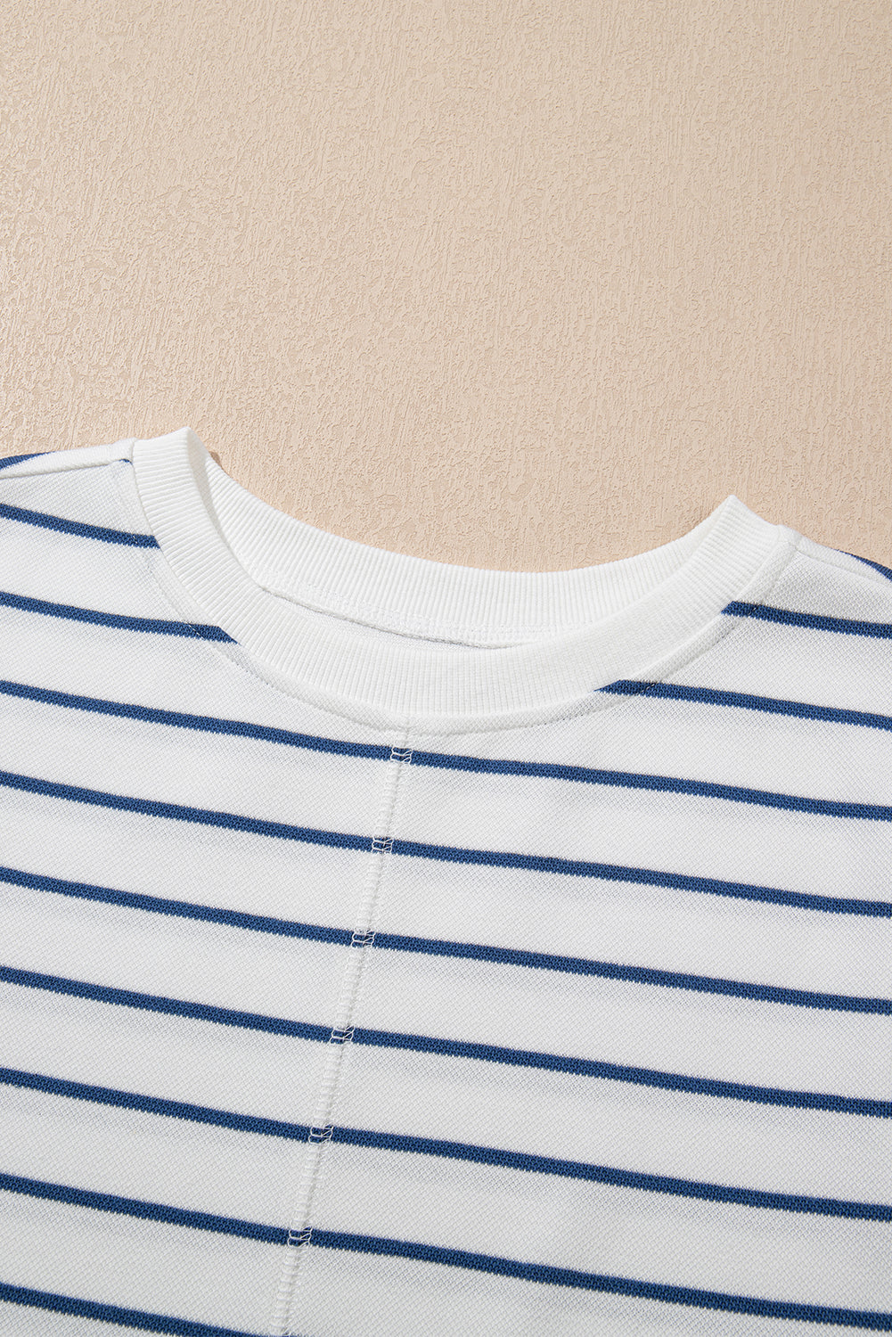 Isla - Blue Striped Tee & Wide Leg Set