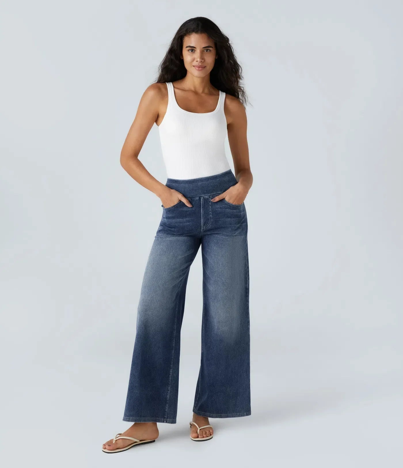 Mia- Elastic High-Waisted Trousers