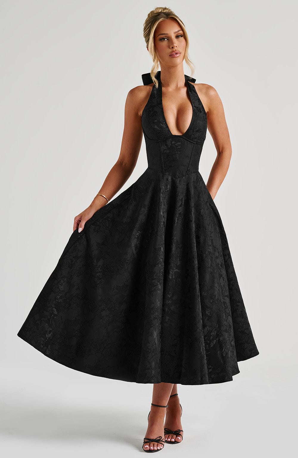 Paolina – Vintage Bow Halter Dress