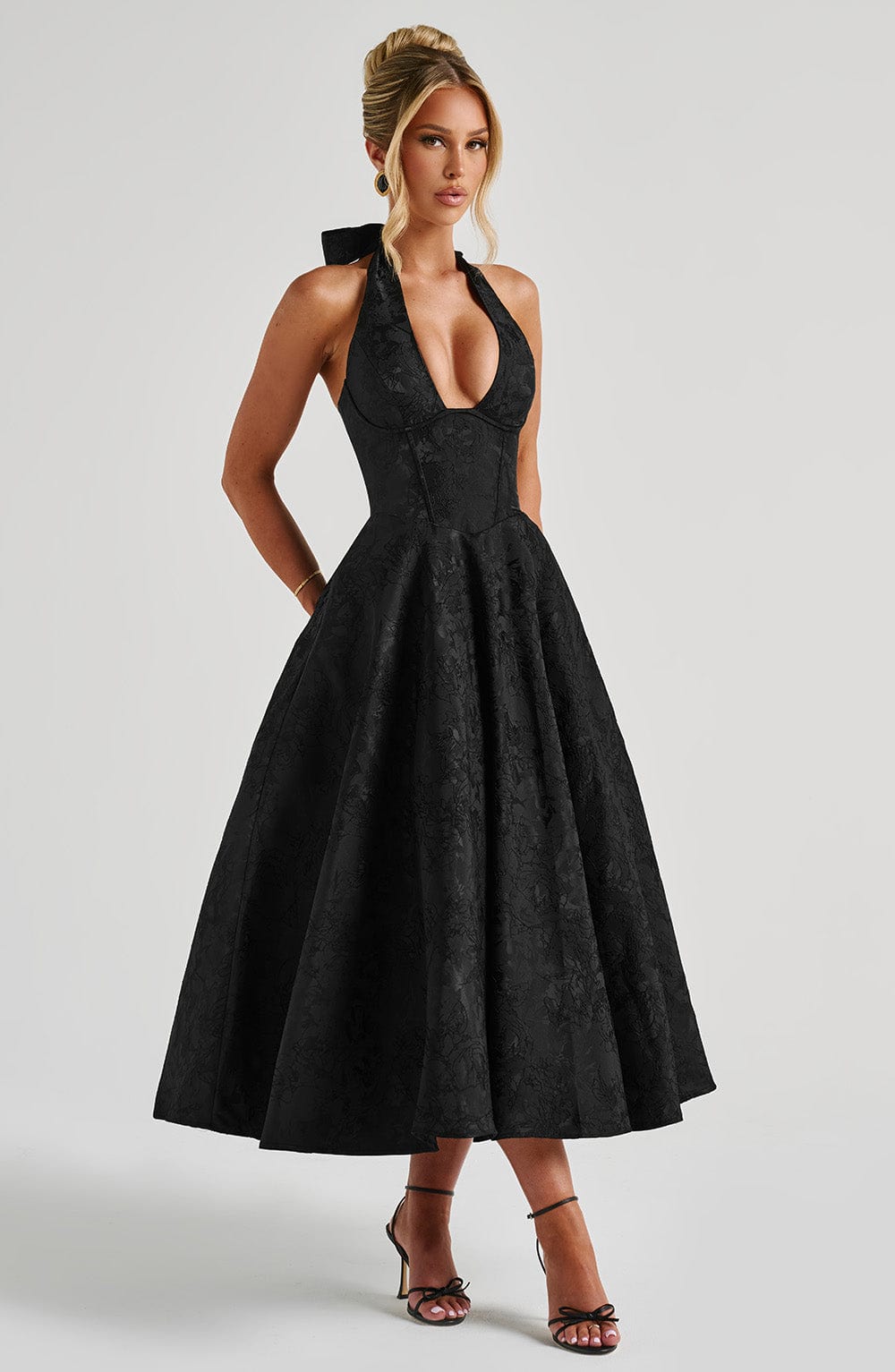 Paolina – Vintage Bow Halter Dress