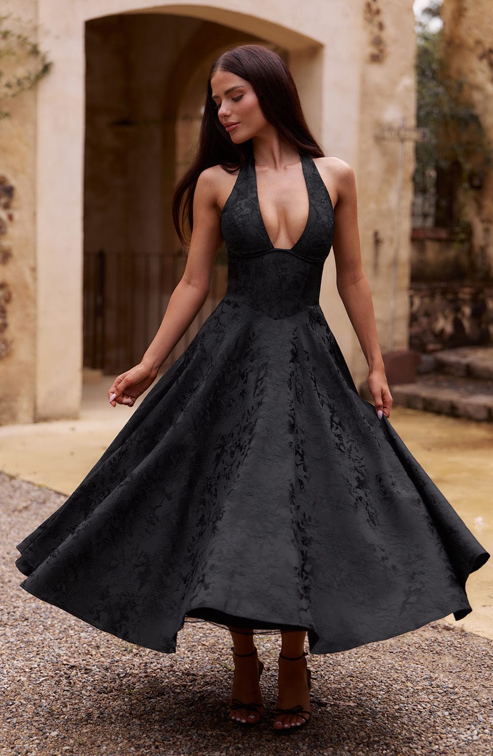Paolina – Vintage Bow Halter Dress