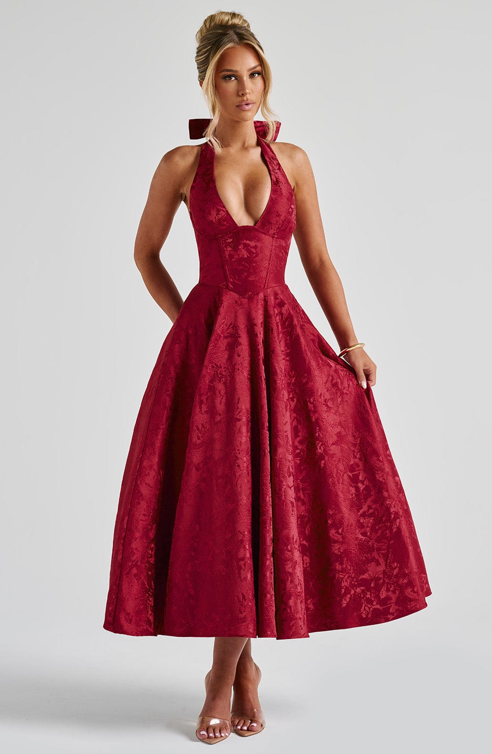 Gisella – Vintage Bow Halter Dress