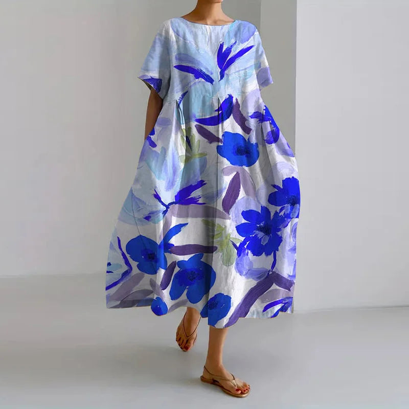 VALENTINA | Floral Summer Dress with Flattering Cut and Freedom of Movement.