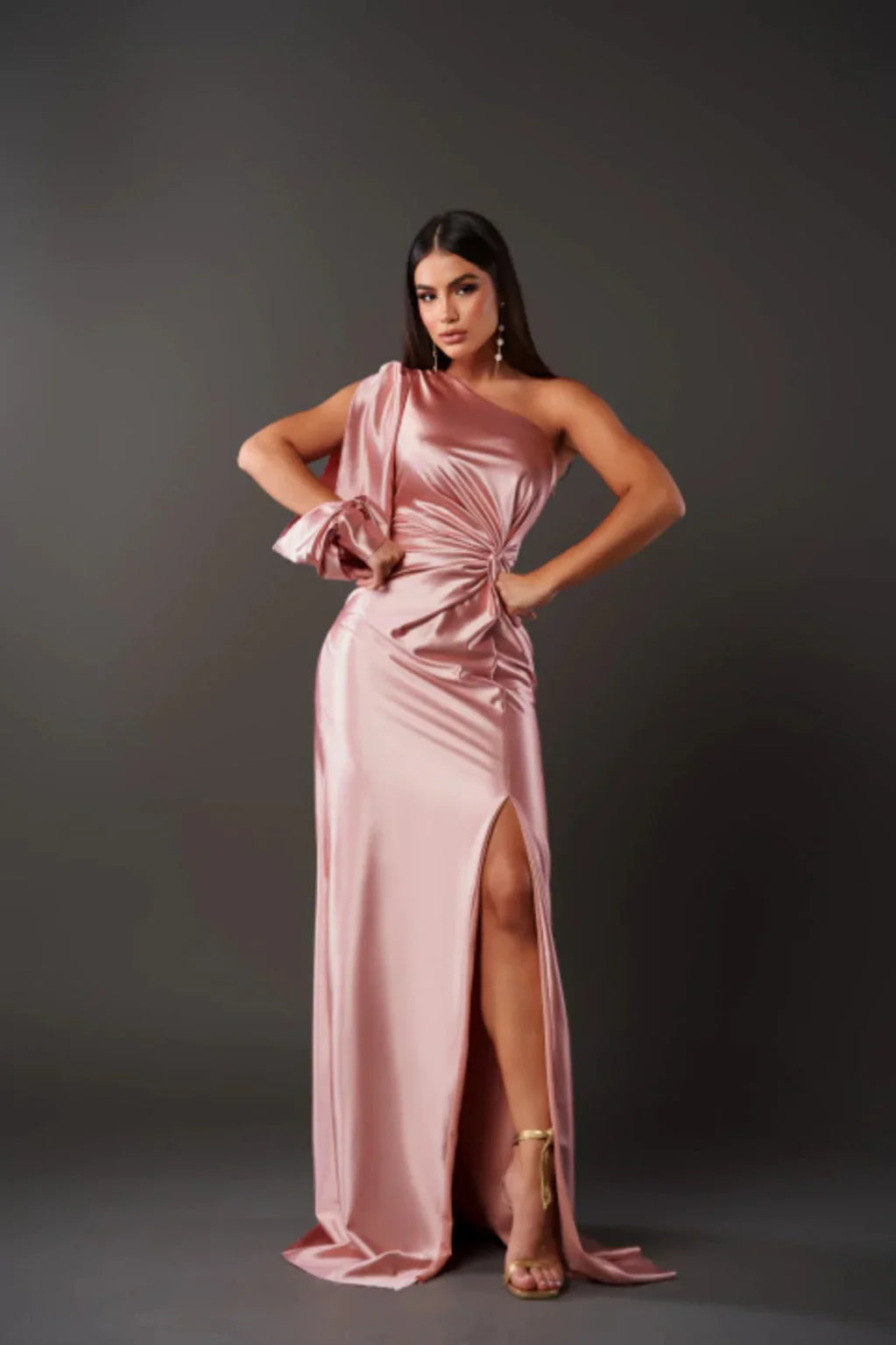 Yolina – One-Shoulder Draped Gown