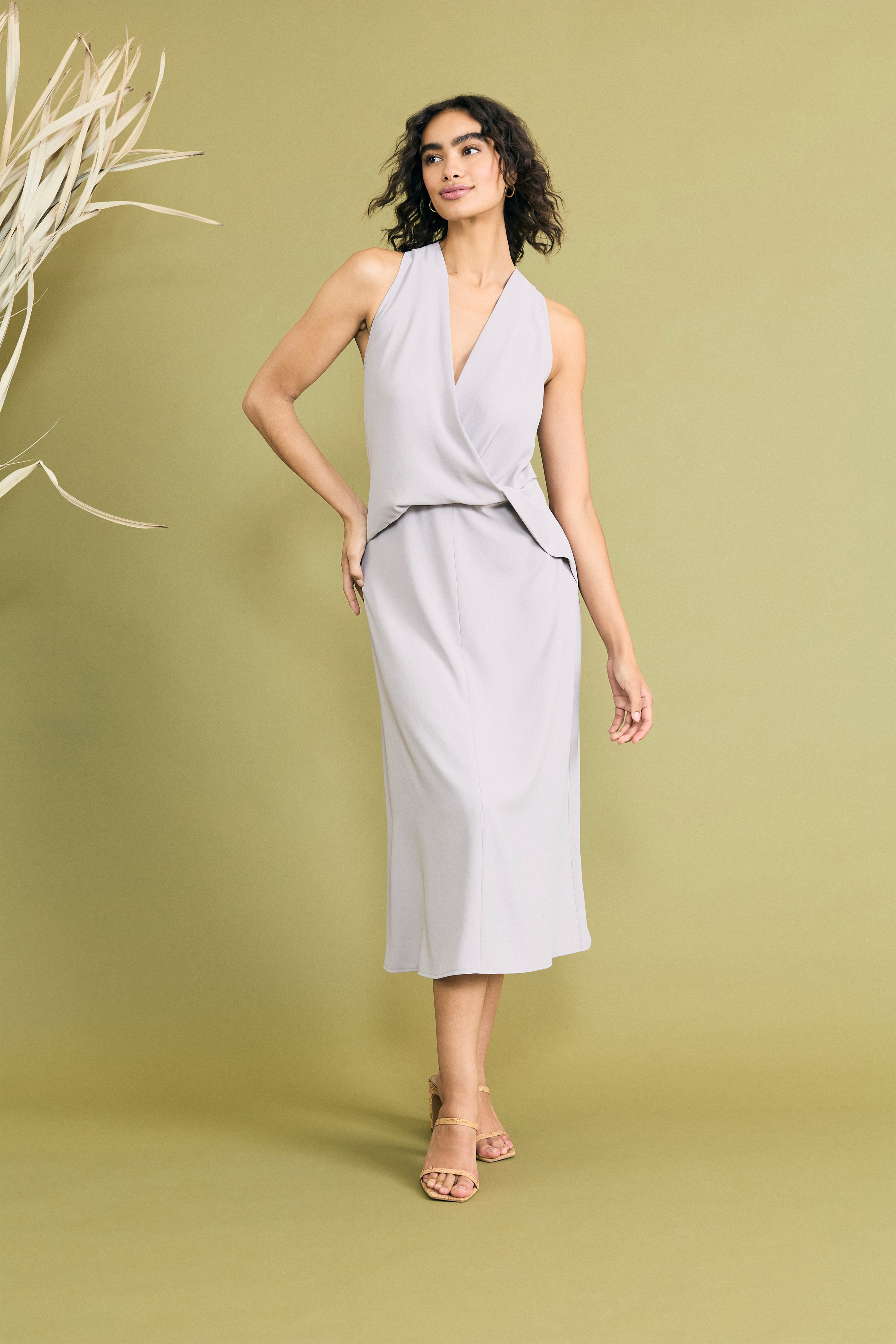 Charlotte – Draped Wrap Midi Dress