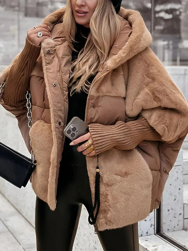 Bomber jacket with hood