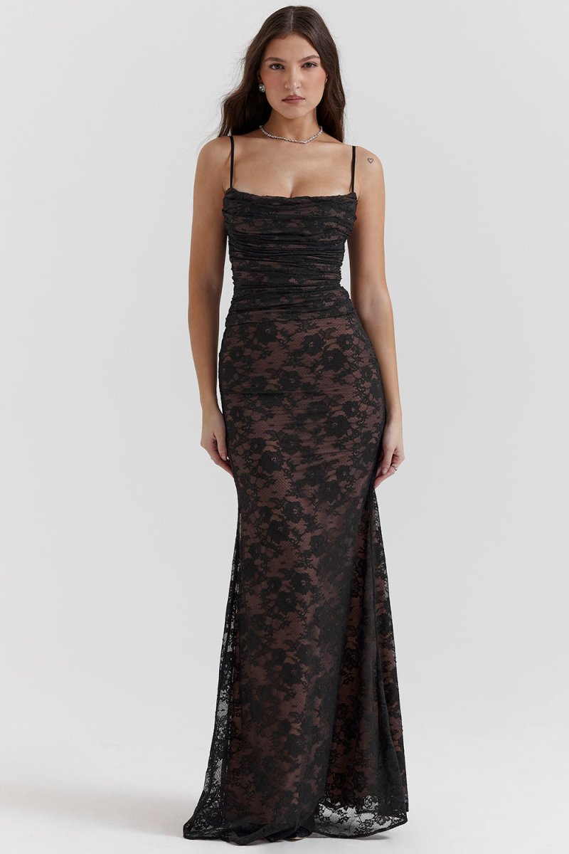 Minerva – Sheer Lace Corset Gown