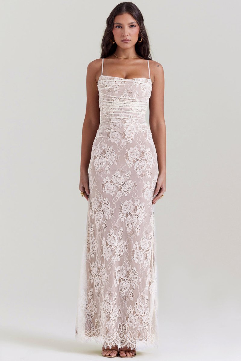 Minerva – Sheer Lace Corset Gown