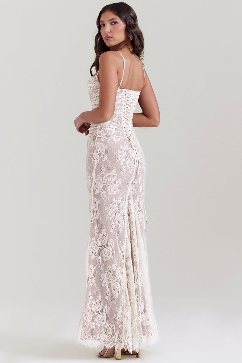 Minerva – Sheer Lace Corset Gown
