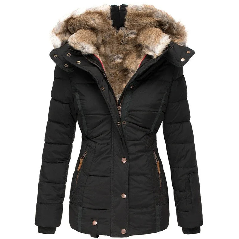 Winter coat with faux fur lining