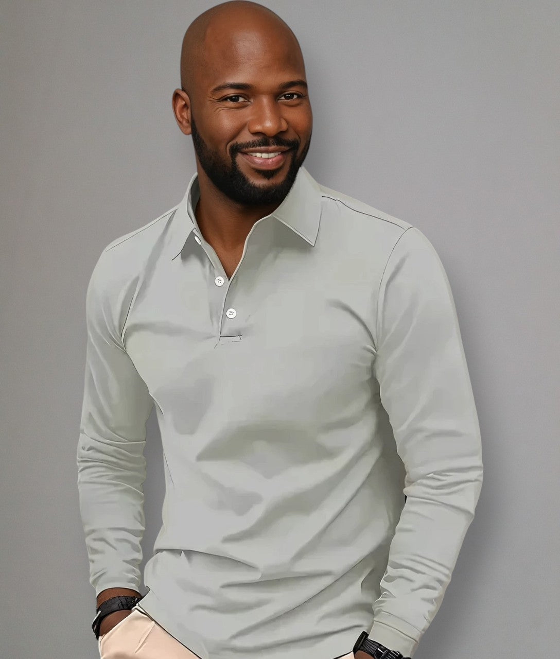 Luca – Long Sleeve Slim Fit Polo Shirt