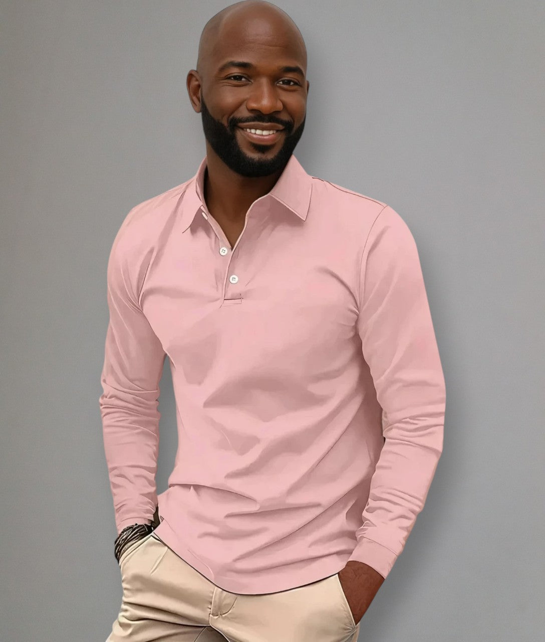 Luca – Long Sleeve Slim Fit Polo Shirt