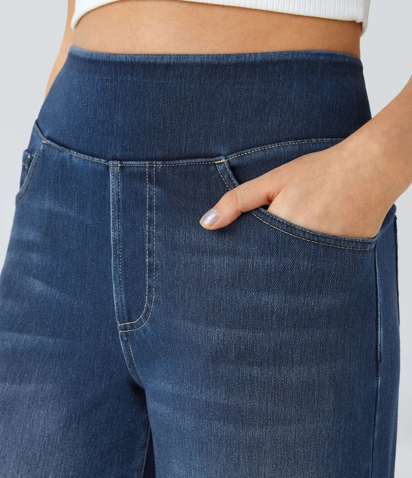 Mia- Elastic High-Waisted Trousers