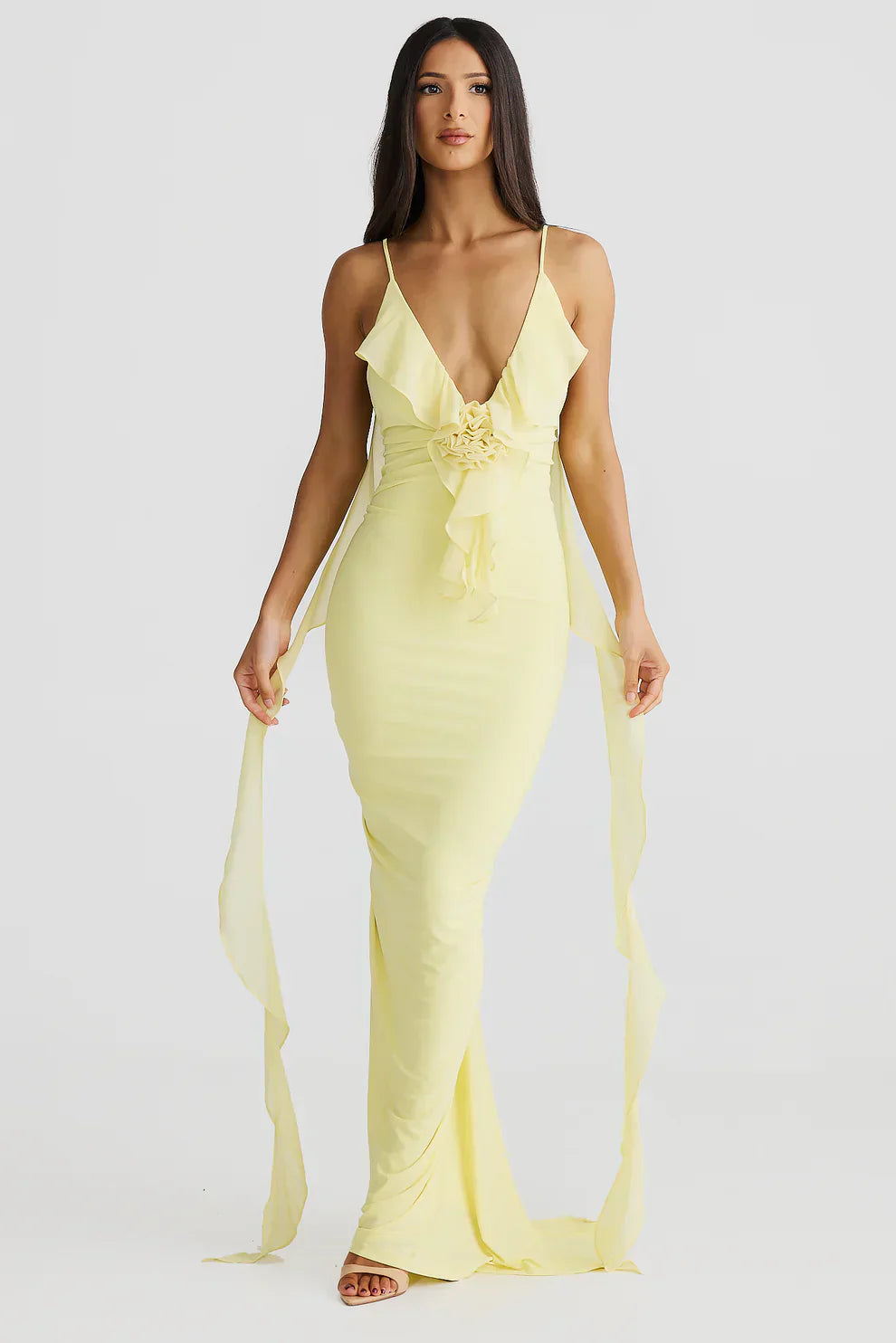 Rosalia – Ruched Mermaid Ruffle Gown