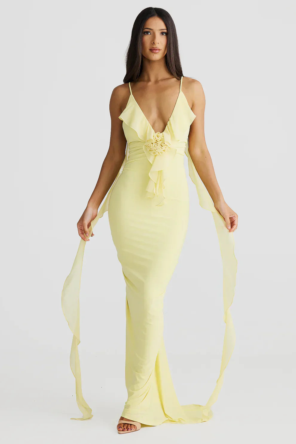 Rosalia – Ruched Mermaid Ruffle Gown