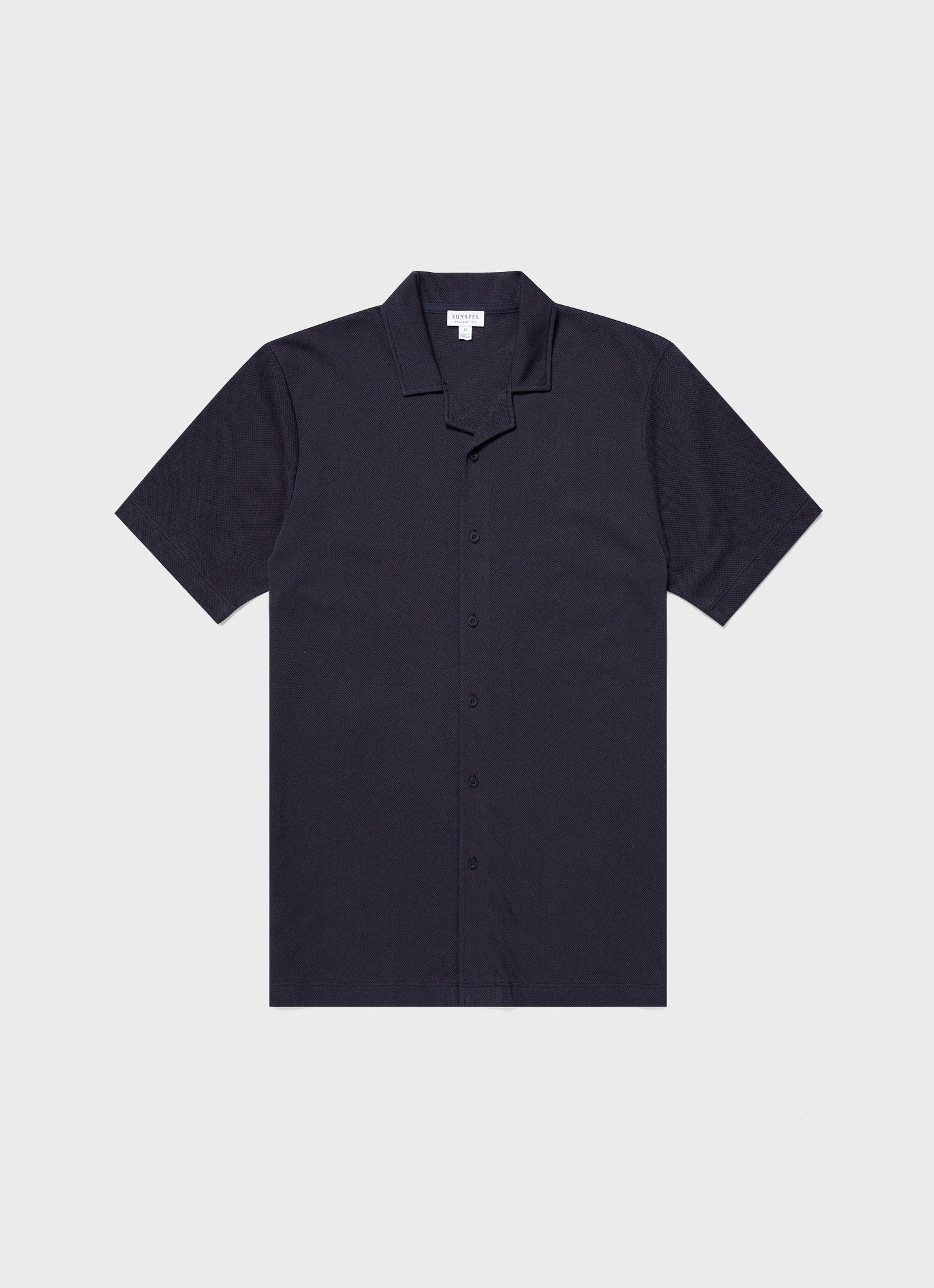 James - Men's Riviera Camp Collar Shirt Navy