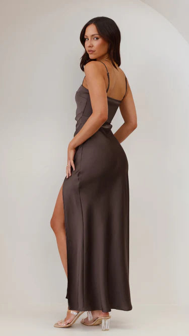 Ilana – Satin Side-Split Gown
