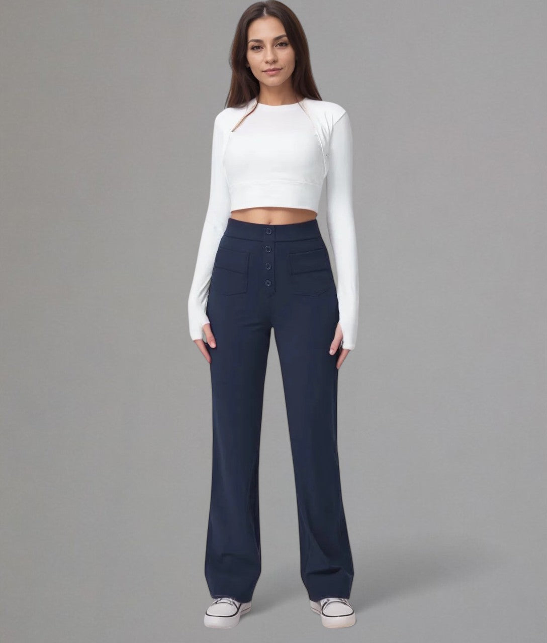 Omnia – Flattering High-Waist Trousers for Effortless Elegance