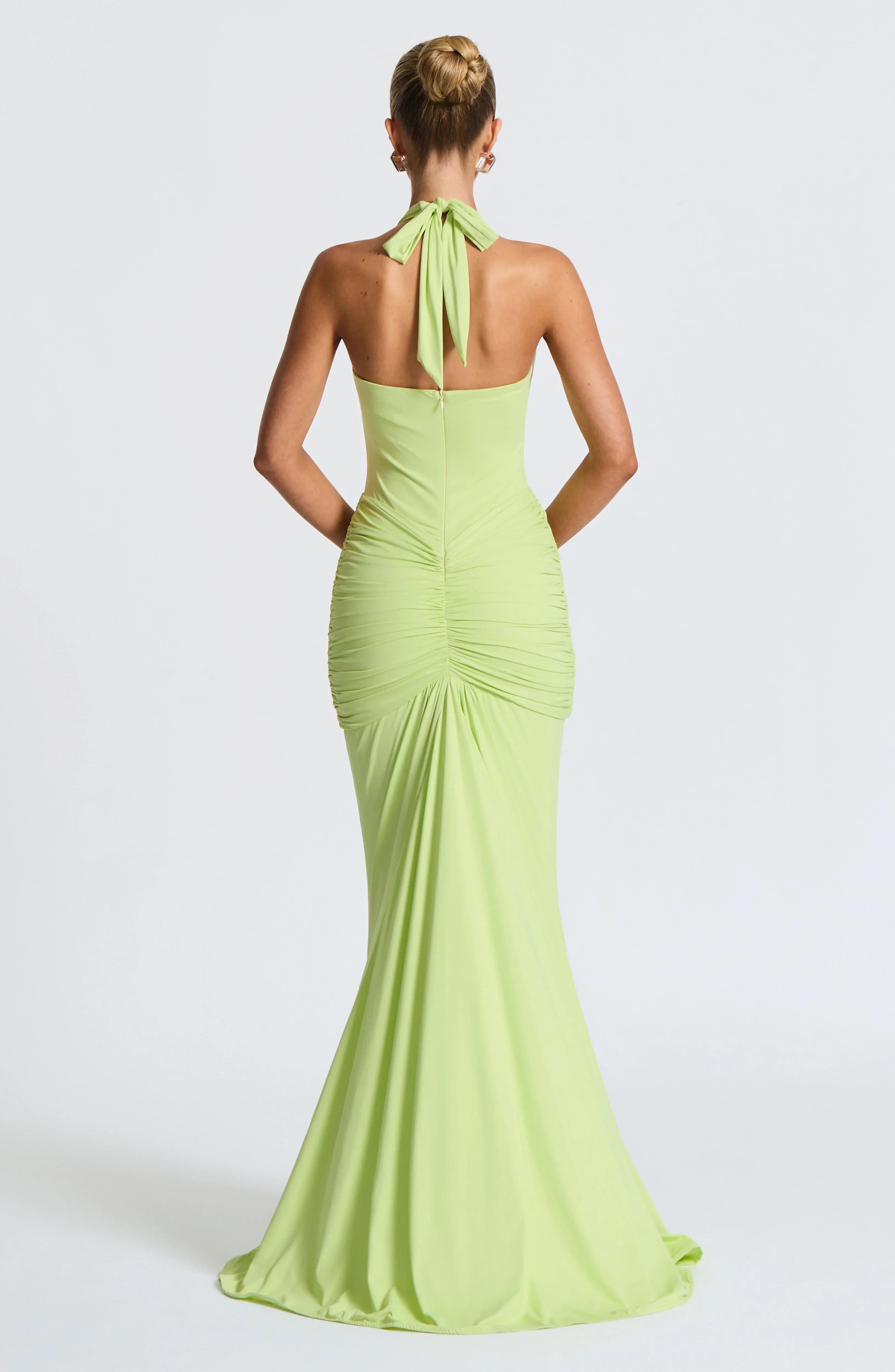 Bianca – Ruched Halter-Neck Gown