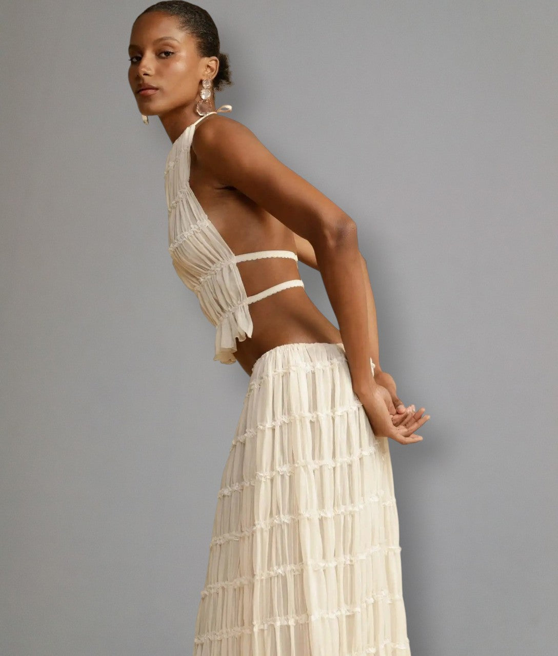 Amara – Elegant Two-Piece Lace-Up Set