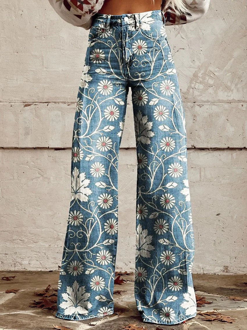 Indira – Retro Boho Wide-Leg Festival Trousers