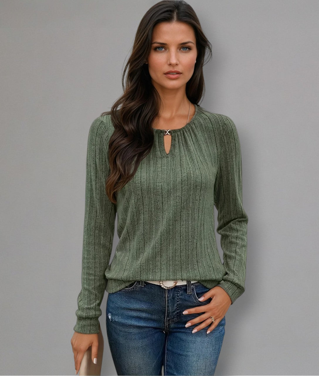 Verta - Elegant Top with Jewellery Detail