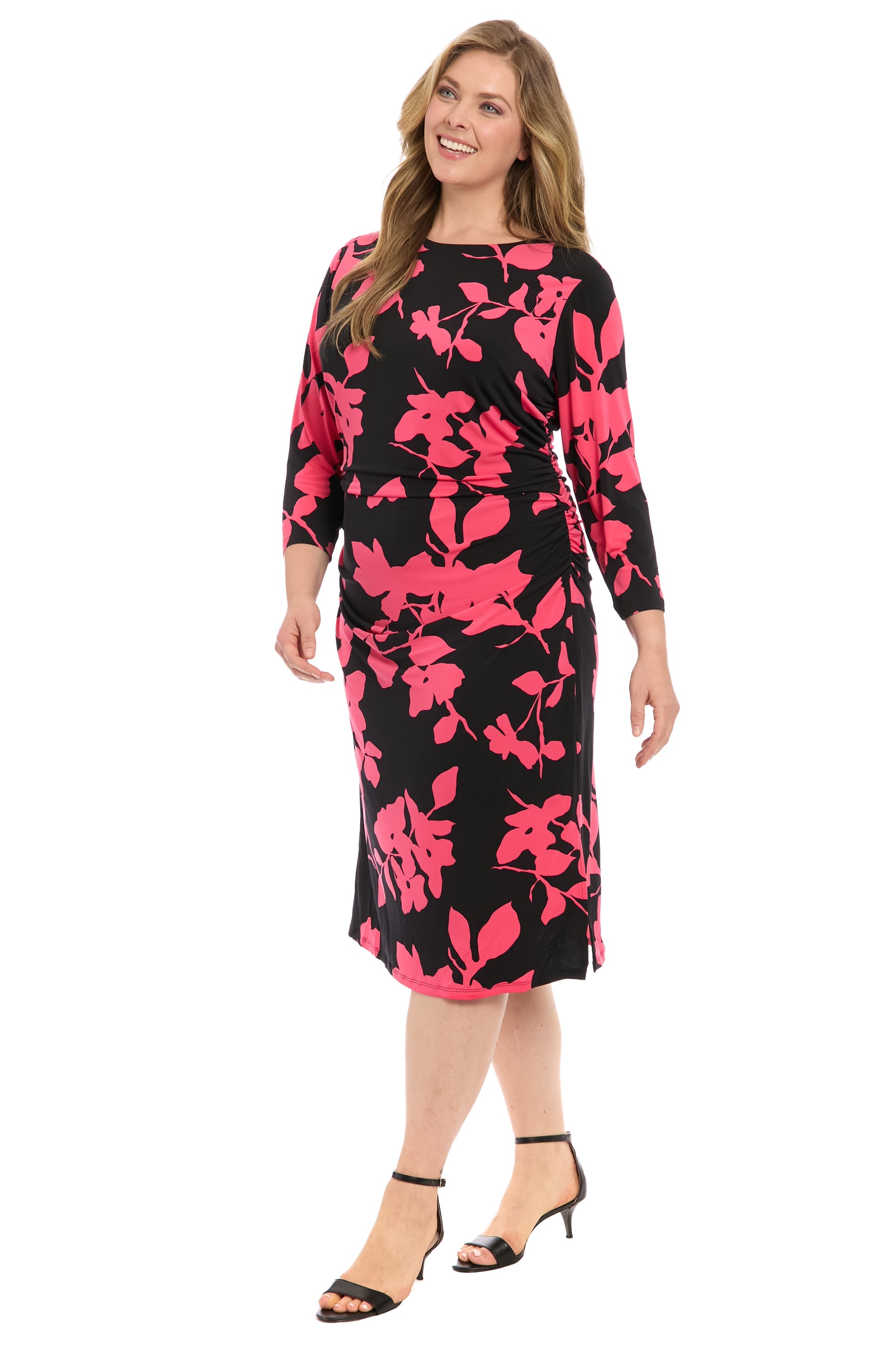 Brielle – Elegant Ruched Midi Dress